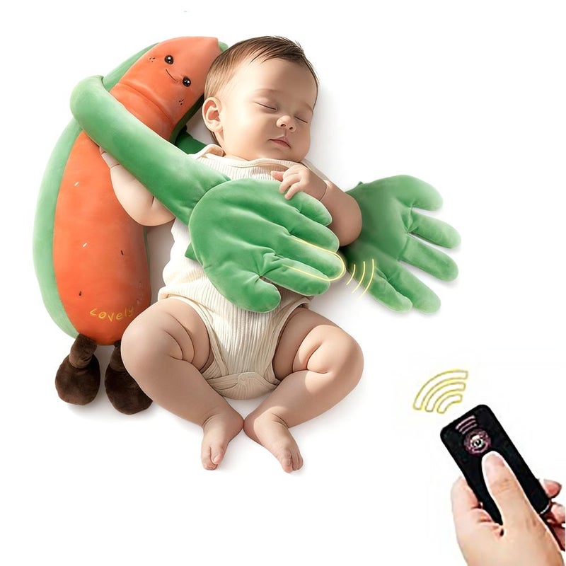 Baby soothing hand cuddles to sleep, patting baby to calm the baby, baby anti-startle, baby patting bottom to sleep, soothing doll pillow